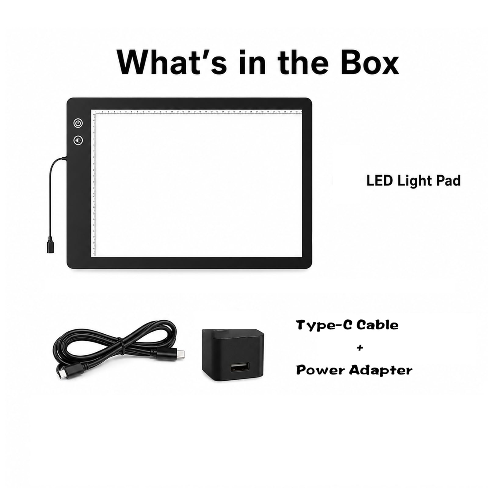 Tablette lumineuse LED A5 24 x 15 cm rechargeable pour dessin et calque