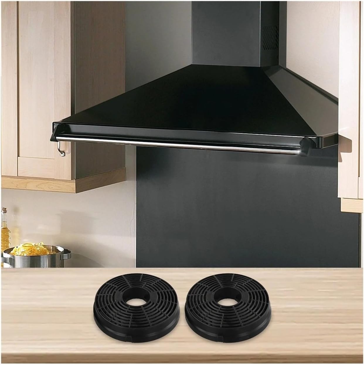 2pcs Range Hood Carbon Filter Household Kitchen Range Hood Accessories 105 * 20MM Replace Parts