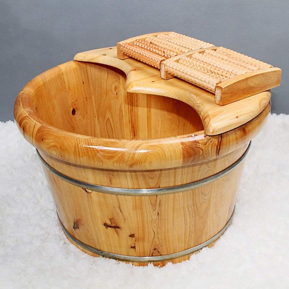 Secchio per pediluvio in legno Spa per piedi e gambe per adulti, pediluvio relax per pedicure, grande vasca idromassaggio per pediluvio, massaggio ai piedi spa per la casa, sauna secchio in legno