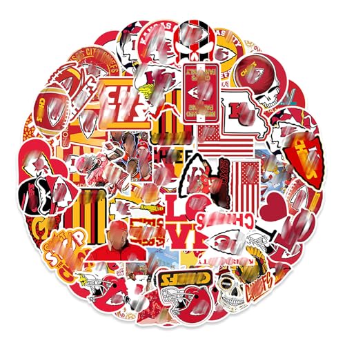 50 Pcs American Football Stickers Vinyl Waterproof Decals for Football Fans Water Bottles Laptop Snowboard Scrapbook Phone Luggage Decor DIY Stickers - 02