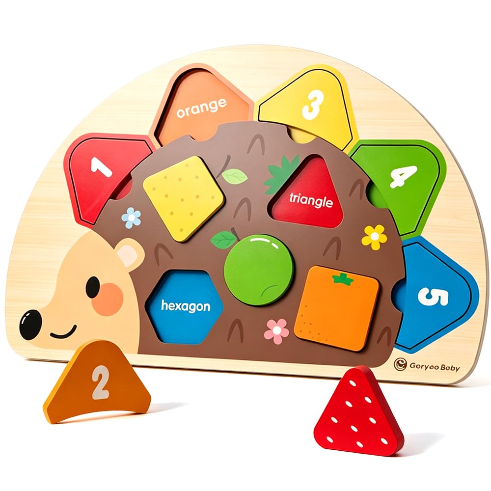 Hedgehog pegboard toy, Peg Puzzles Wooden Toys, Wooden educational puzzles, ideal for learning and development, and stimulating young children’s intellect