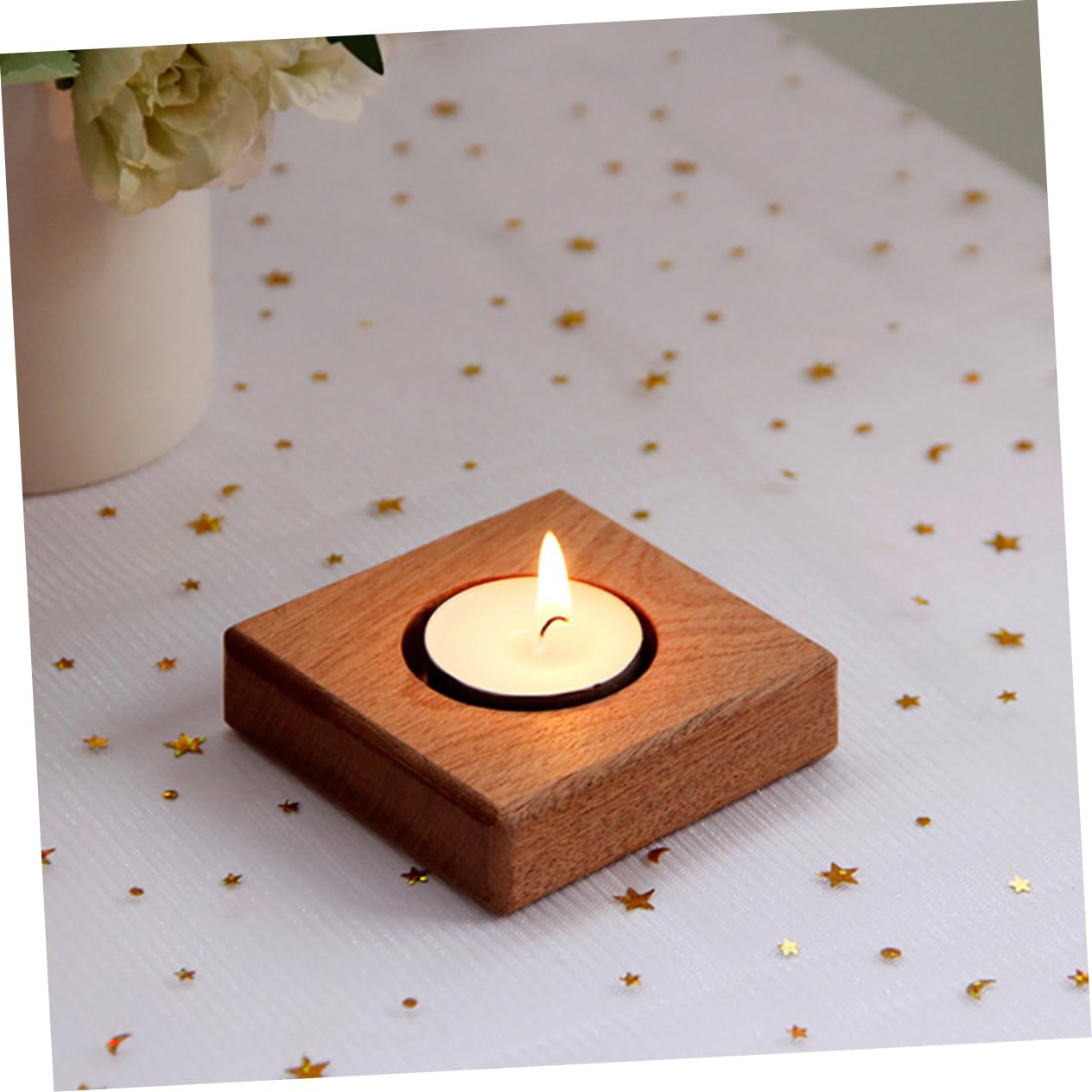 Cabilock Wooden Candle Holder Wooden Candleholder Votive Candle Holders Wood Votive Tealight Holder Tea Light Holders Decorative Candle Stand Tealight Candle Holder Tea Candle Holder