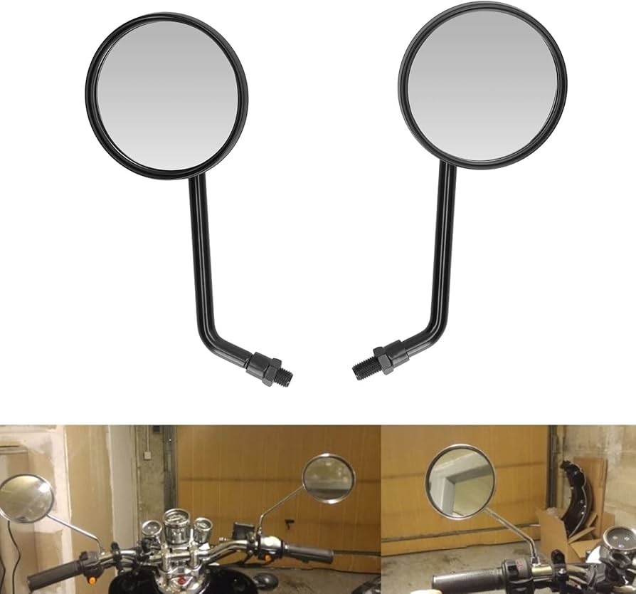 Amazon | オフロードミラー バックミラー、可倒式 可動式ミラー10mm 丸