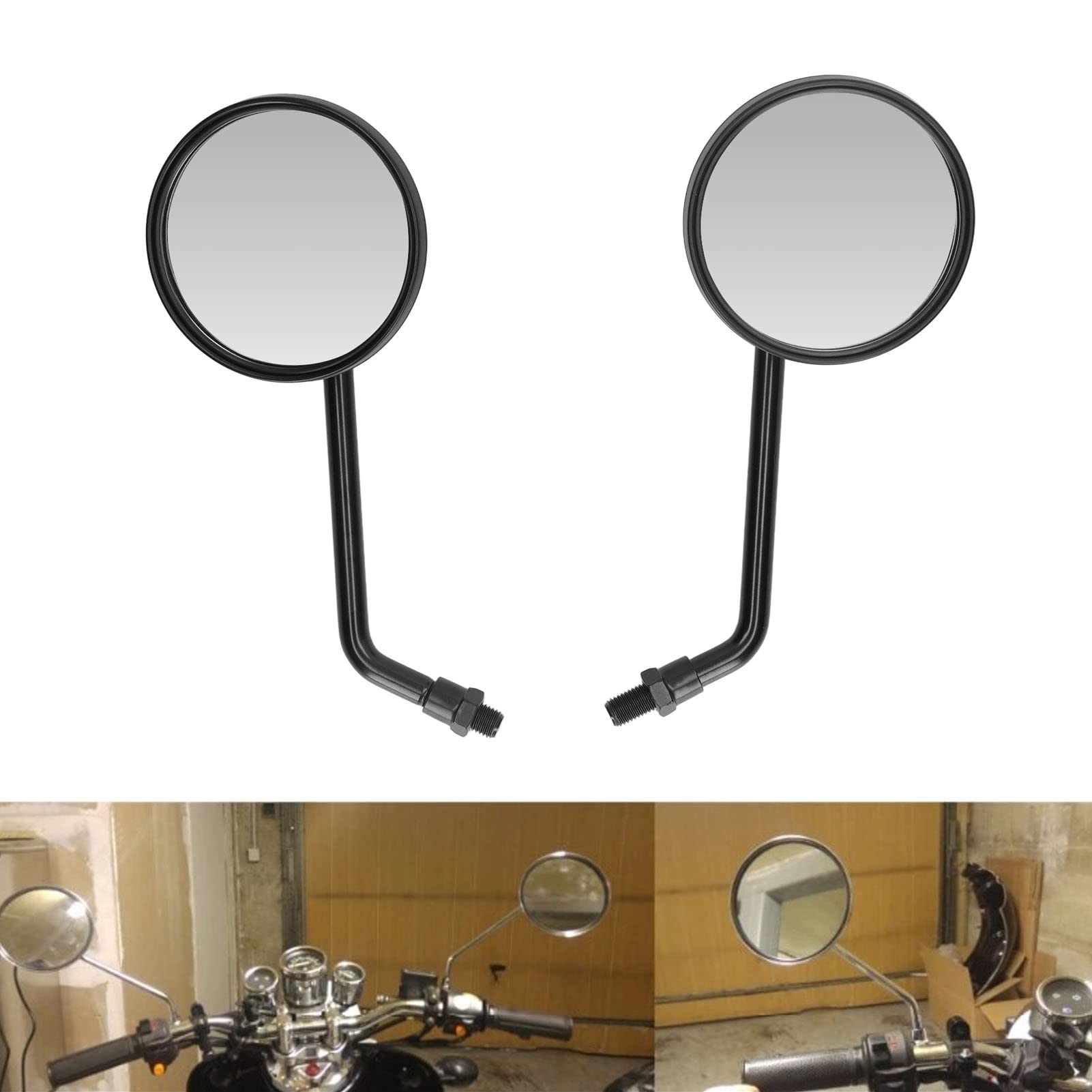 Amazon | オフロードミラー バックミラー、可倒式 可動式ミラー10mm 丸