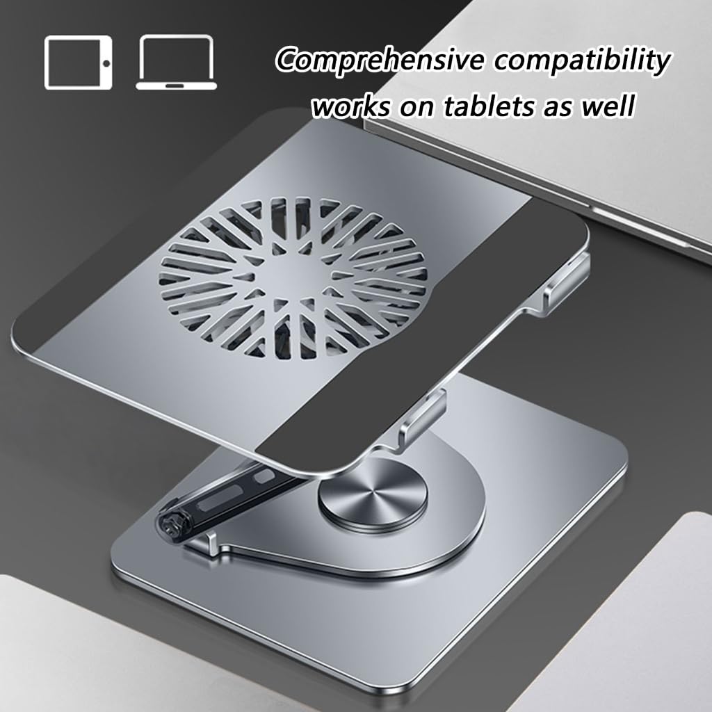 Elevadores ajustables para laptop con ventilador desmontable, base resistente para dispositivos de 10 a 17.3 pulgadas