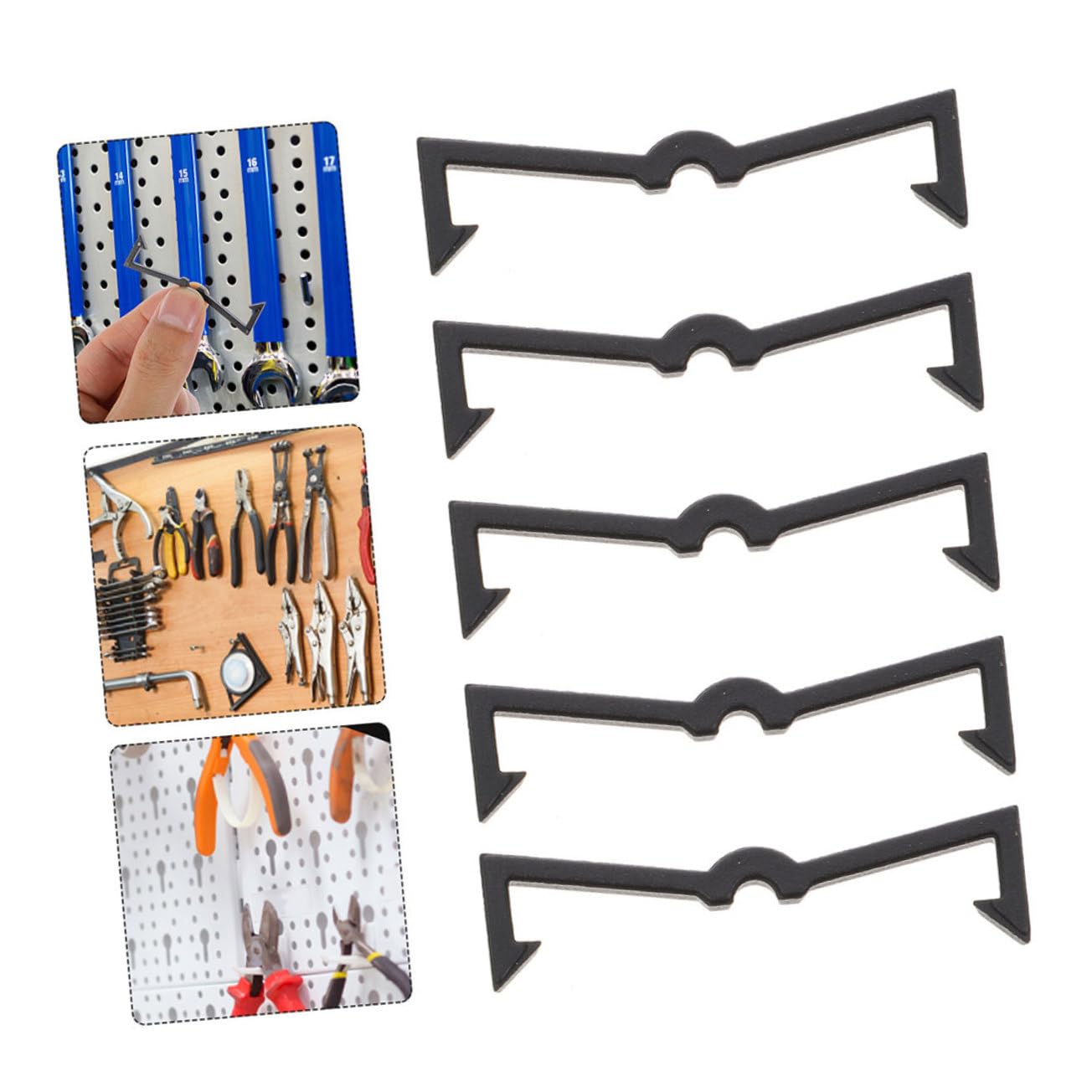 ULTECHNOVO 5 Set Di Ganci Per Pannelli Forati Per Accessori Versatili Per Garage Con Pannelli Forati Installazione Rapida 100 Pezzi * 5