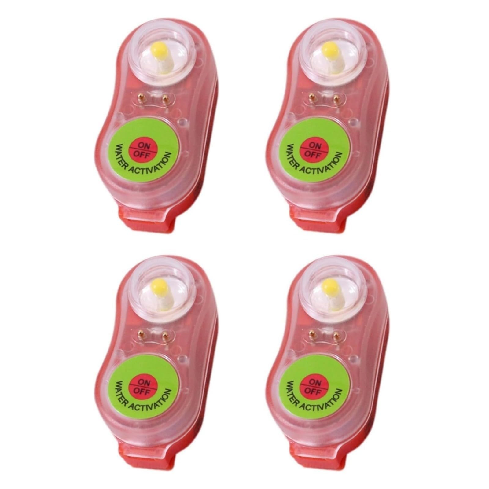Generico 4 Giubbotti di Salvataggio, Luci a LED, Giubbotti di Salvataggio Lampeggianti per la Sopravvivenza in Acqua di Emergenza
