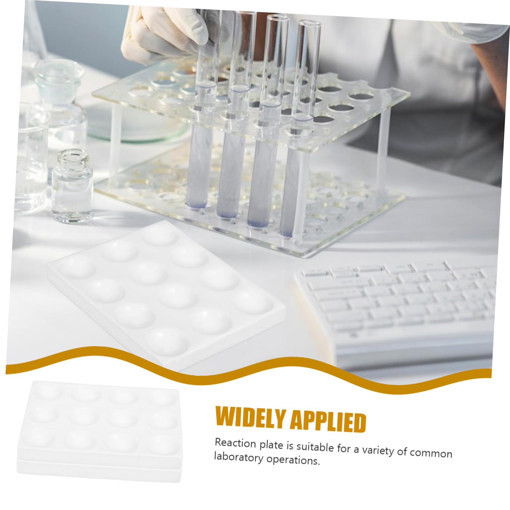 Worgeous 40 Pcs Plastic Reaction Plates 9-well Labs Chemical Reaction Plates Experimental Instrument Plates