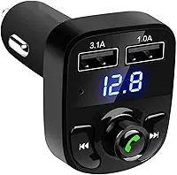 X8 carregador de carro sem fio compatível com bluetooth led transmissor fm duplo usb handfree carregamento de carro mp3 música tf u disco transmissor fm para rádio do carro