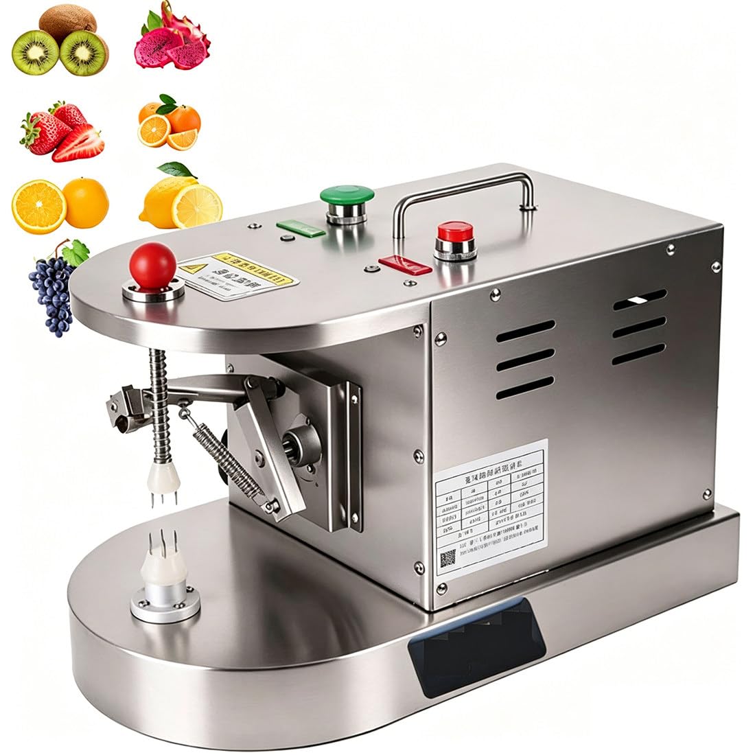 MazmornFly Commercial Automatic Lemon Orange Peeling Machine,Electric Fruit Vegetables Peeler,Height Adjustable, 500pcs/h Restaurant Fruit Skin Remover Tool for Peaches Kiwis Mangoes