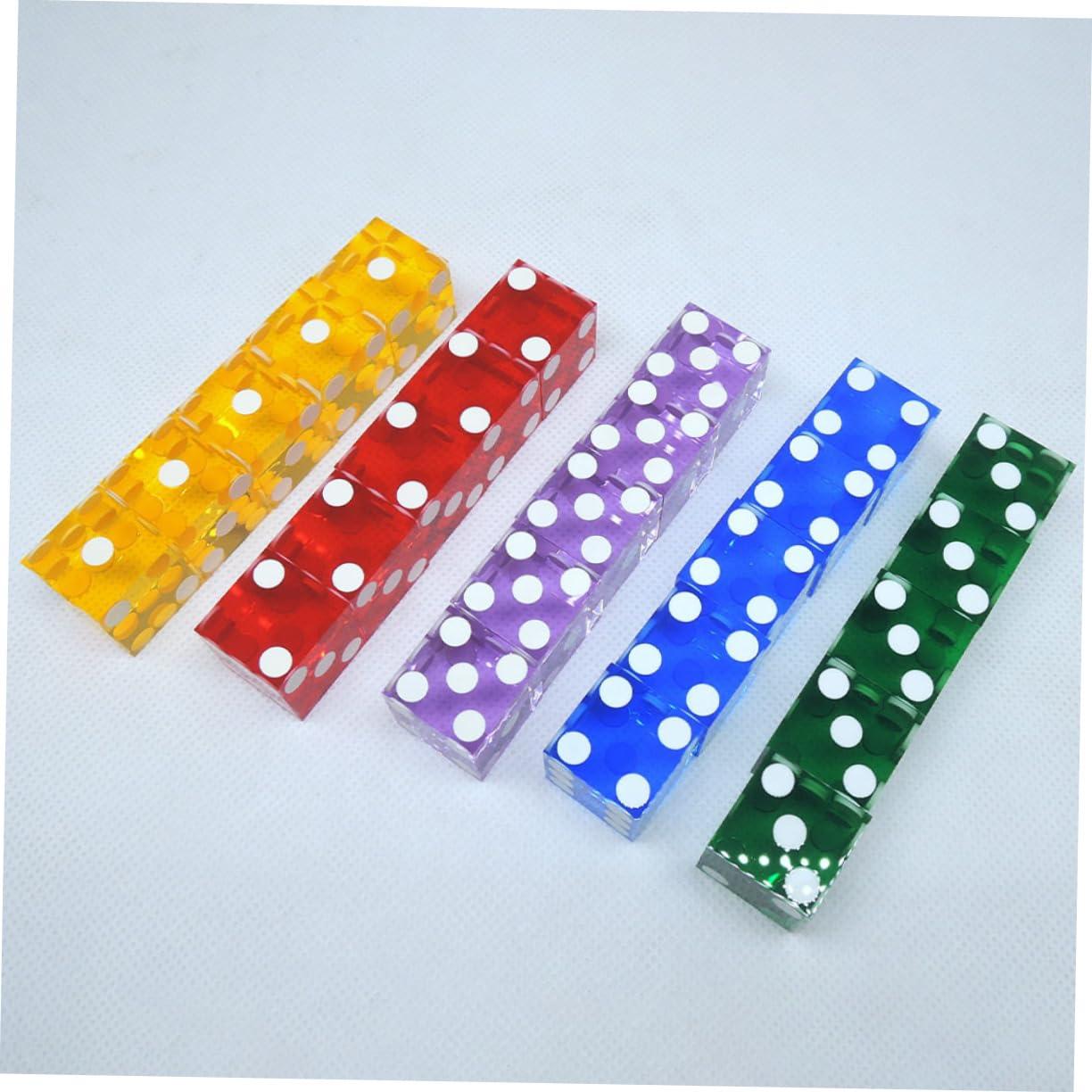 Hohopeti 5piezas Dados Acrílicos Transparentes para Fiesta Dados De Puntos Divertidos para Actividades Recreativas Mesa