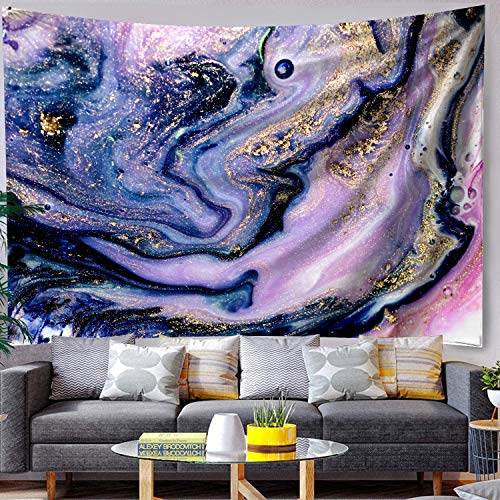 Soopat Tapestry Polyester Fabric Art Gold Natural Luxury Gouache Wall Hanging Tapestry Decorations Bedroom Living Room Dorm 80X60 Inch #TOP1