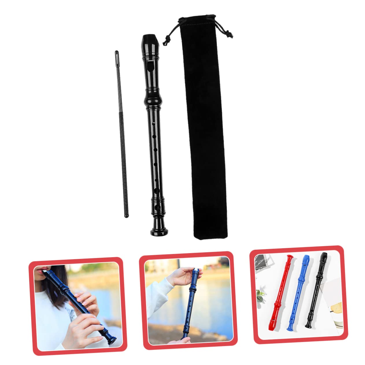 GALPADA 3 Sets Beginner Clarinet for Durable Material Sound Includes Color Options for Music Practice and