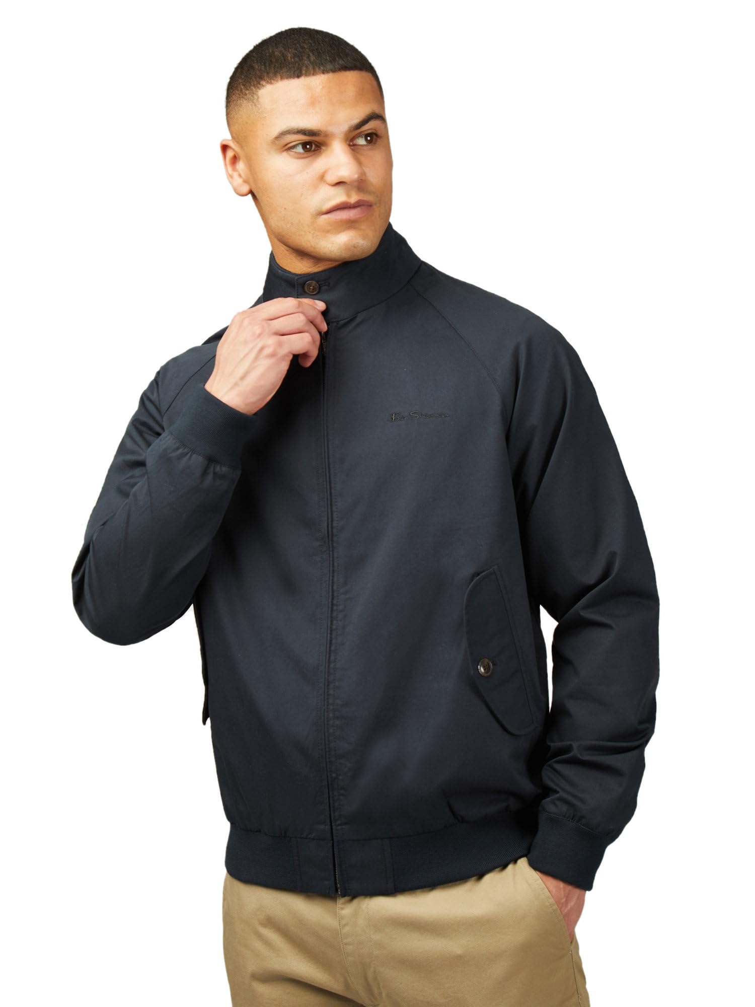 Ben Sherman Men's Dark Navy (025) Signature Harrington