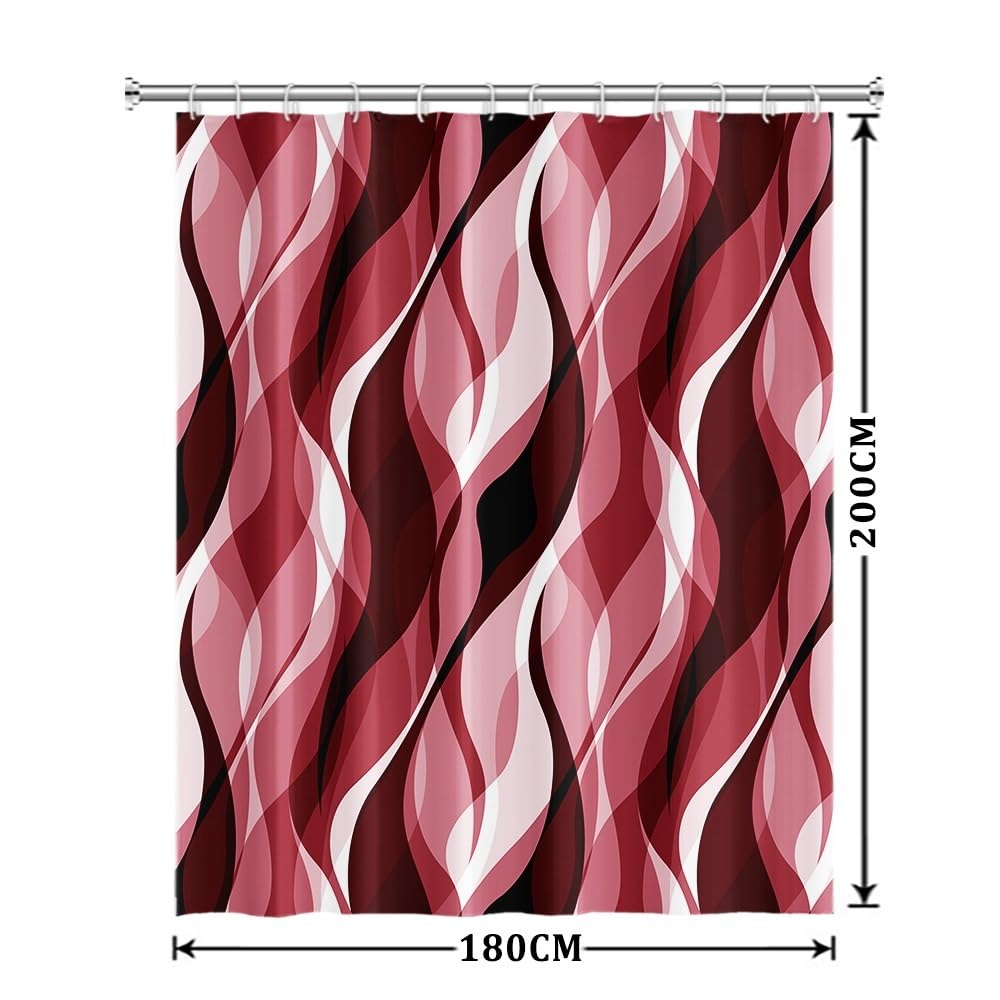 Uiiooazy Red Shower Curtain - Image 2