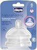 مصاصة زجاجة الأطفال Chicco NaturalFeeling Fast Flow (6 أشهر+، عبوتان)