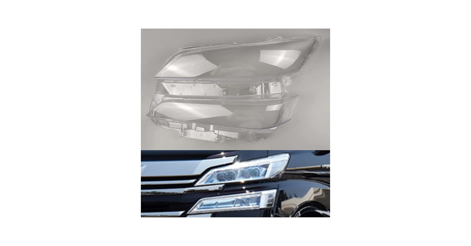 ヴェルファイア20系 ヘッドライトカバー レインボークリア 4Pセット 79 ヴェルファイア20系 ヘッドライトカバー レインボークリア 4P