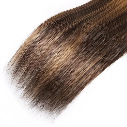 KODRHAR Blonde Highlight Straight Bundles Human Hair 20 22 24 Inch Virgin Remy Honey Blonde Bundles Human Hair Brazilian Highlight Brown Bundles Hair Extensions P4/27 Color — view 5
