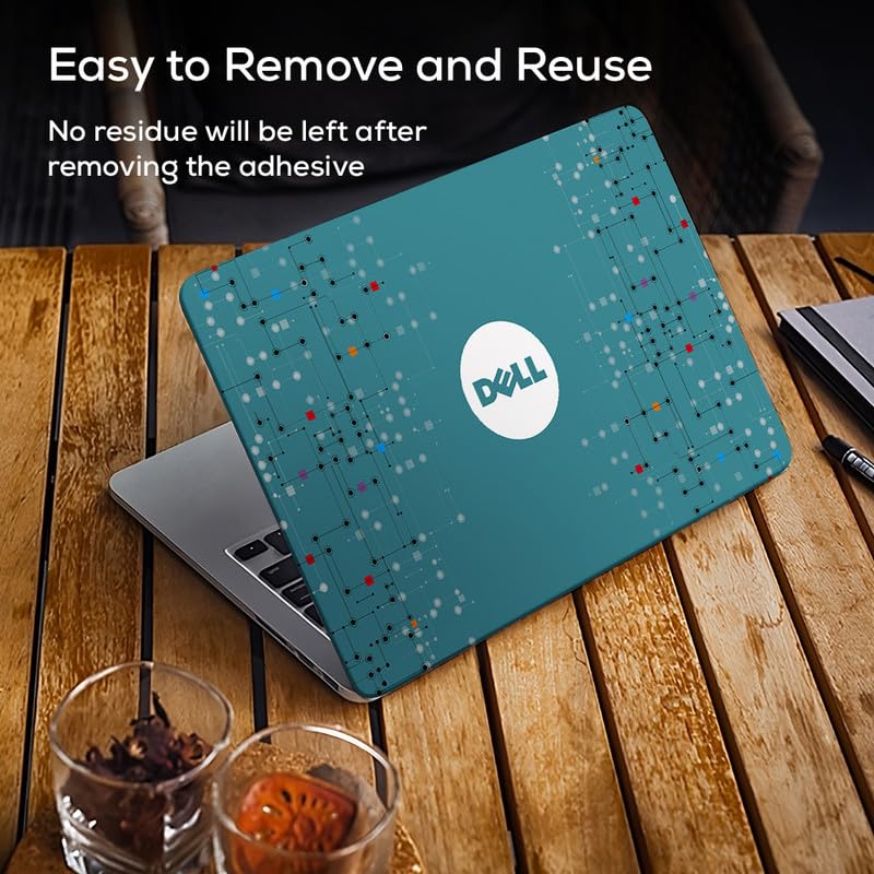 Image of Galaxsia DL248 Top+Wrist Pad Vinyl Laptop Skin /Sticker /Cover for 15 to 15.6 Inches Laptops Laminated-Removable-HD Quality Compatible for Dell-(15x10 Inches)