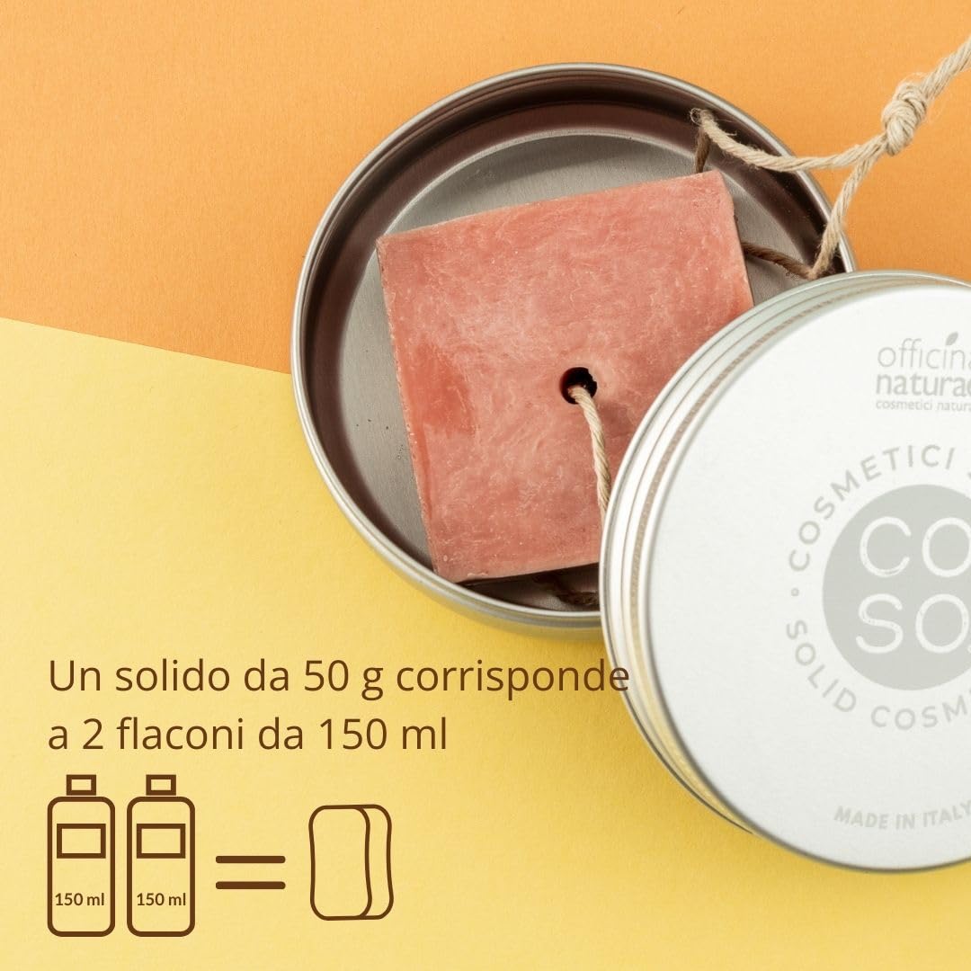 Officina Naturae | Detergente Intimo Solido pH Acido, Deterge Delicatamente, Lenisce le Irritazioni, con Estratti di Calendula, Avena e Tea Tree, 50g