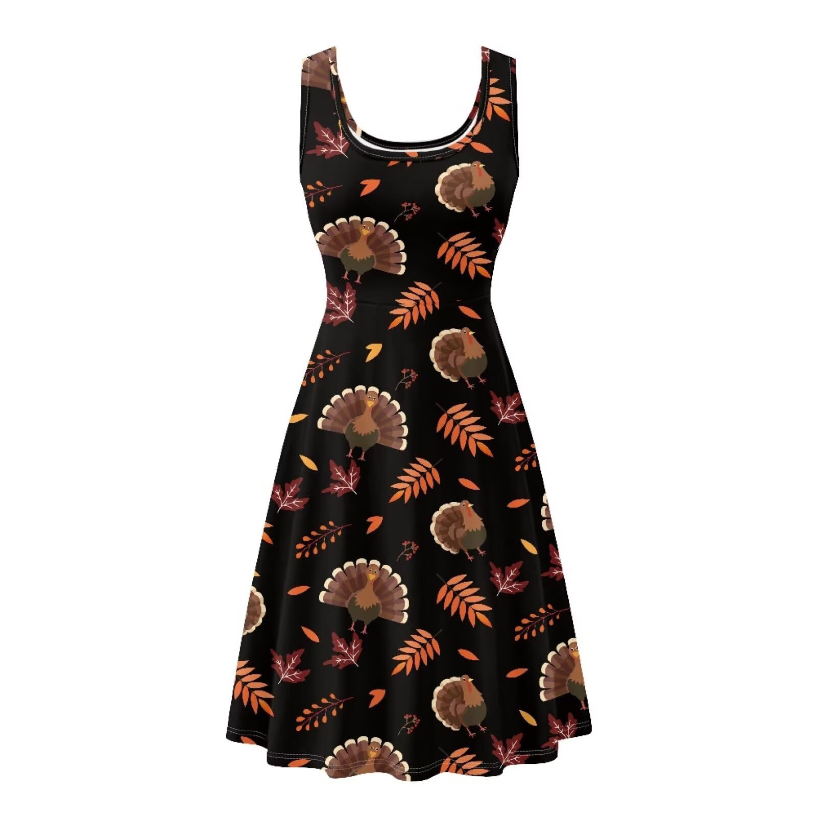 Dreaweet Casual Sleeveless Dresses for Women Girls, Round Neck Tank Dresses with Pockets Summer Sundress Size XS-4XL