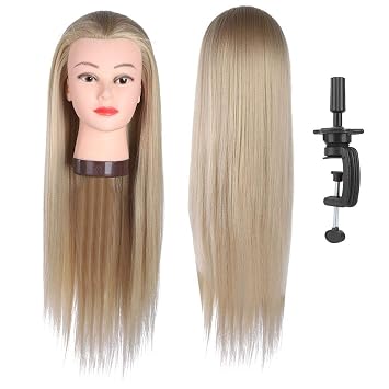 Wig Stand with Head, Mannequin Head Stand for Hairdressing Training, Wig Dummy Mannequin Head for Styling Practice