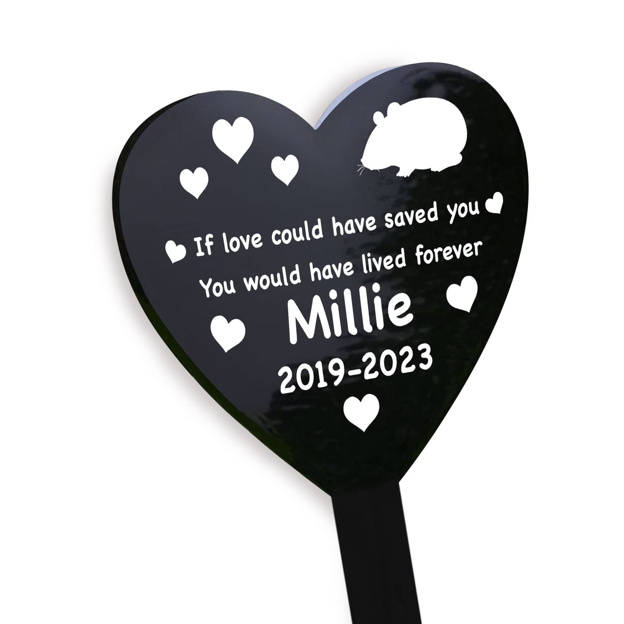RED OCEAN PERSONALISED Hamster Memorial Garden Sign Keepsake