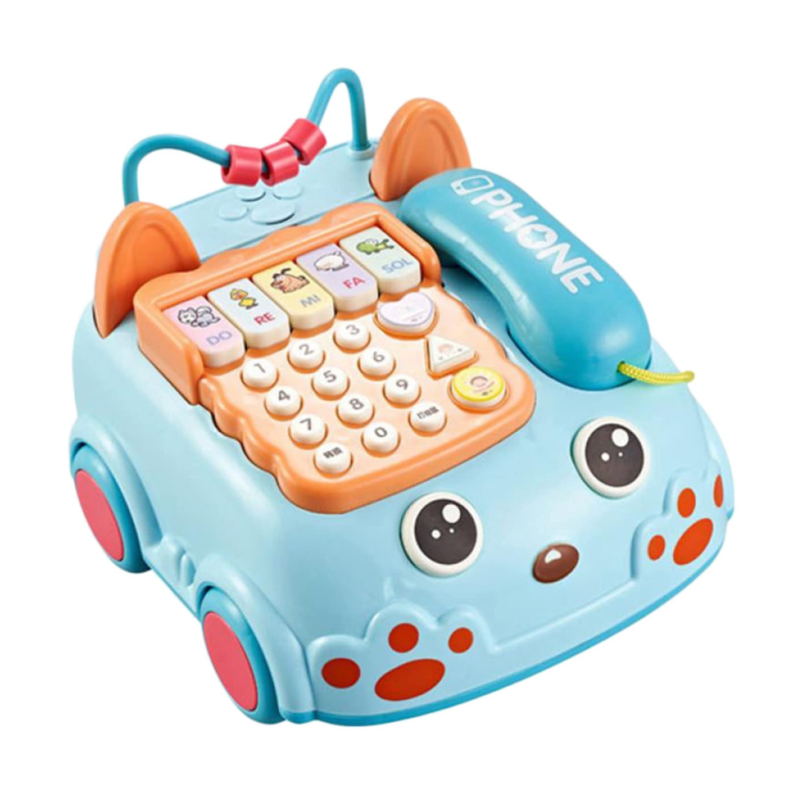 Multiplication Push Button Board Baby Musical Light Up Toys Girls Baby TelephoneToys 0 To 6 Months Baby Educational Keyboard Toys For 1 Year Old Boys Girls Baby Girl Infant Sensory (Blue, One