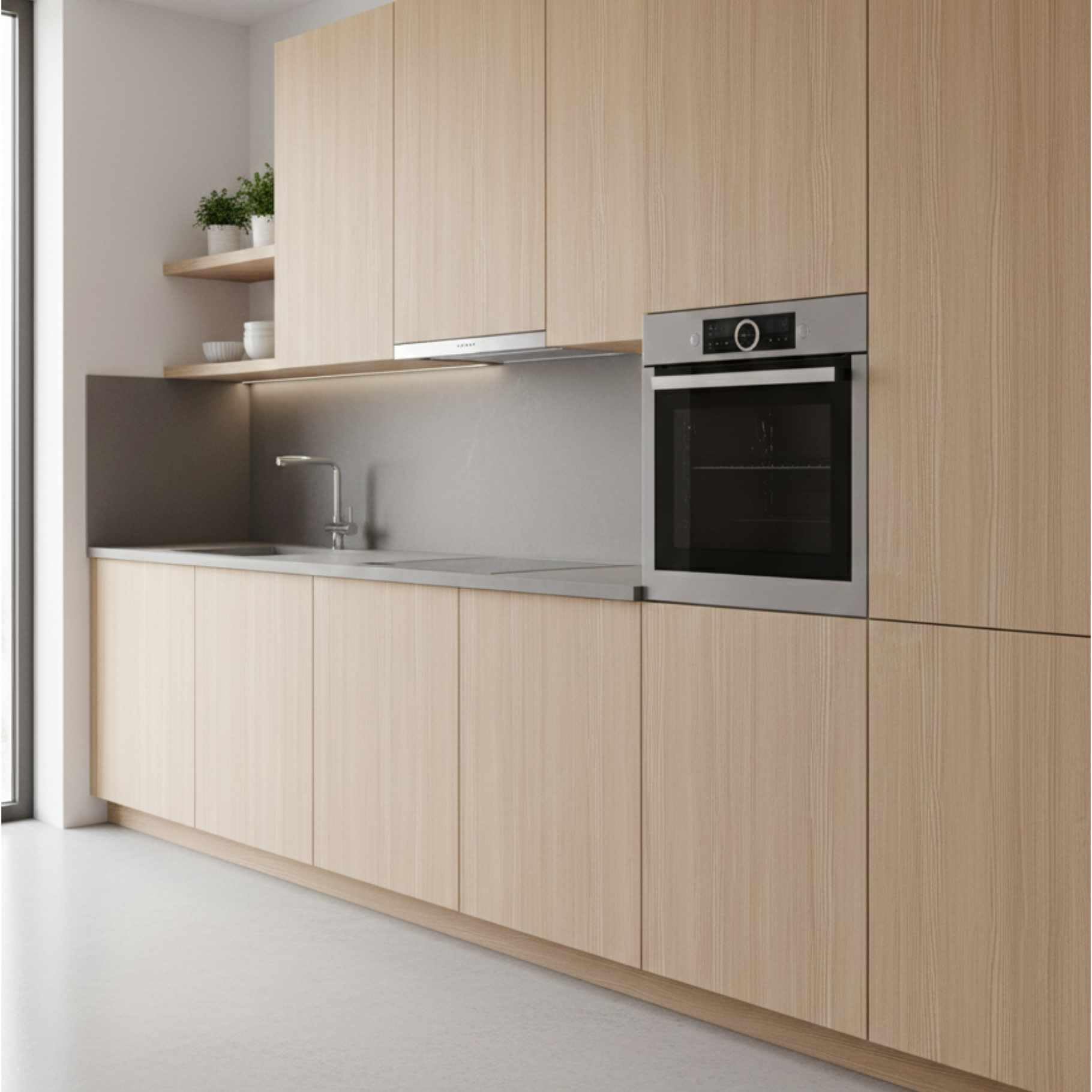 Kontrasti Impiallacciatura di legno Supportato Rovere - Dimensioni 25 cm x 235 cm x 0,5 mm ca. Tranciato per: mobili, riparazione, restauro, bricolage, fai da te, boiserie legno pannelli parete (1)