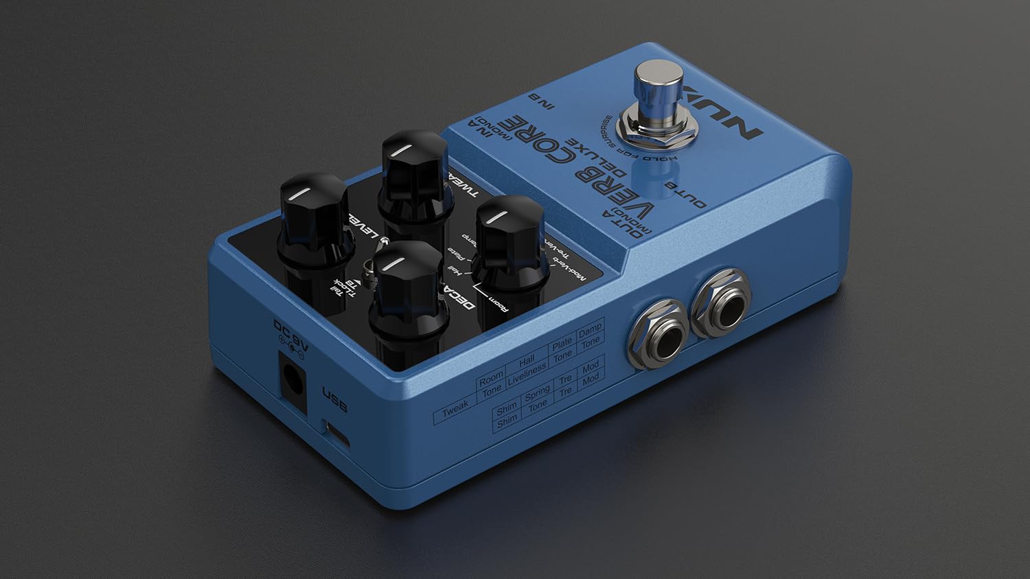 NU-X | Verb Core Deluxe Pedale con 8 diversi effetti di riverbero in una singola scatola