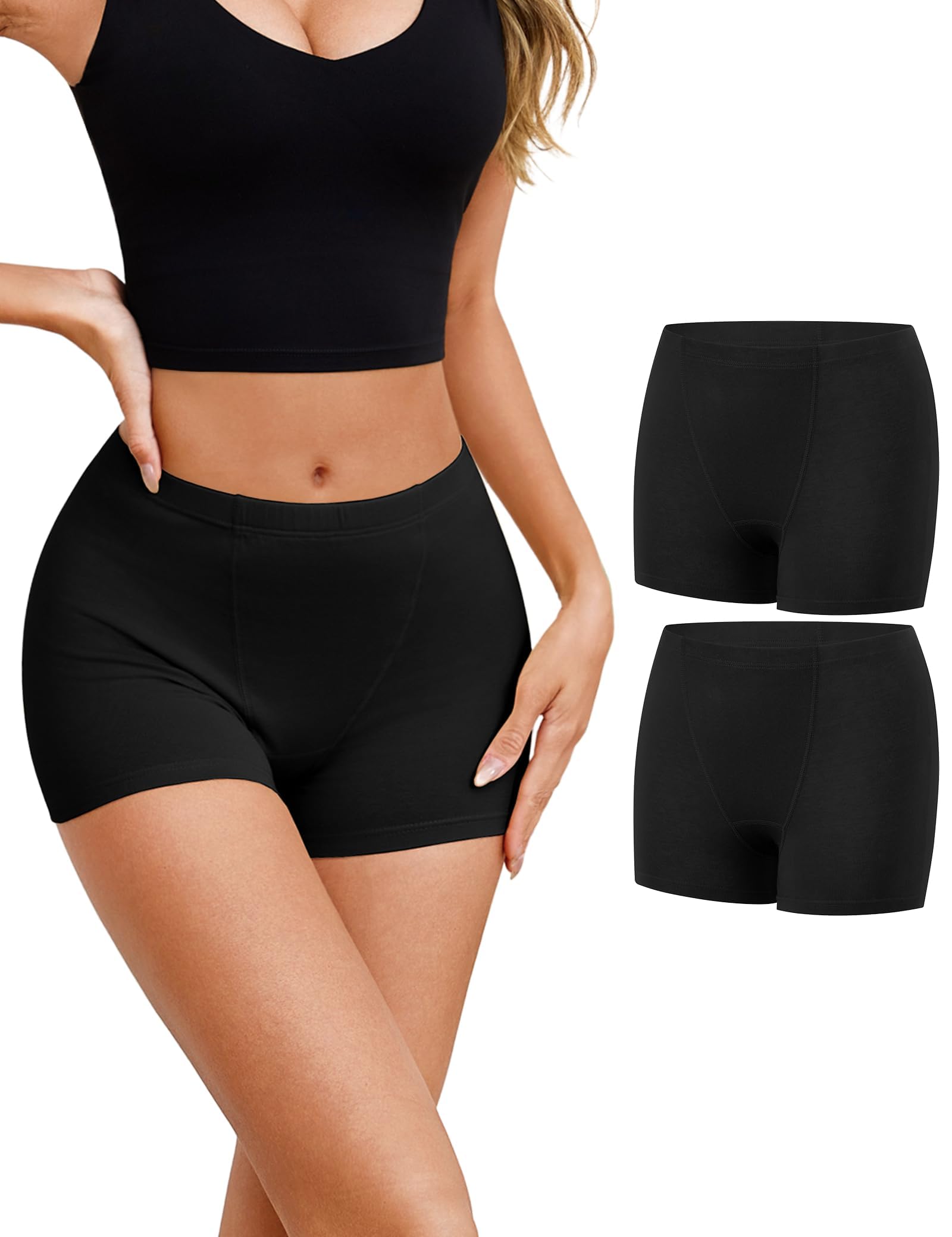Ocexteur Boxershorts Damen Unterwäsche Baumwolle Slips Unterhosen Cotton Panties Hipster Weich Frauen Mehrpack