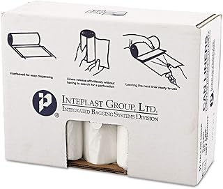Roll Garbage Can Liner, 60 Gallon, 19 Mic, Natural