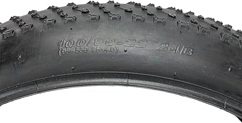 Miniatura 3 de RNX 26x4.0 Mob Boss Fat Bike - Neumático para bicicleta, Blackwall Clincher, neumático de bicicleta de 26 x 4 (98-406)