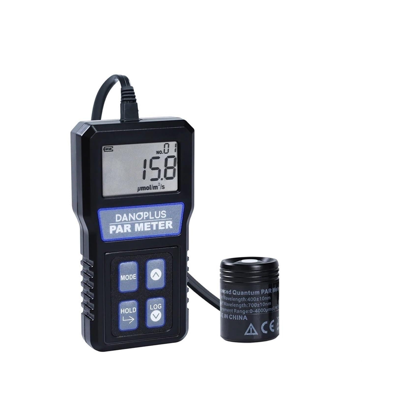 JVDDI Digital Light Tester PAR Meter Light Lux Tester Illuminometer Photosynthetic Active Radiation PPFD Advanced Quatumn for Plants Greenhouse Hydroponic