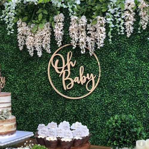 Oh Baby Sign for Backdrop,Boy or Girl Birthday Sign for Gender Reveal Decor,Baby Shower Decorations