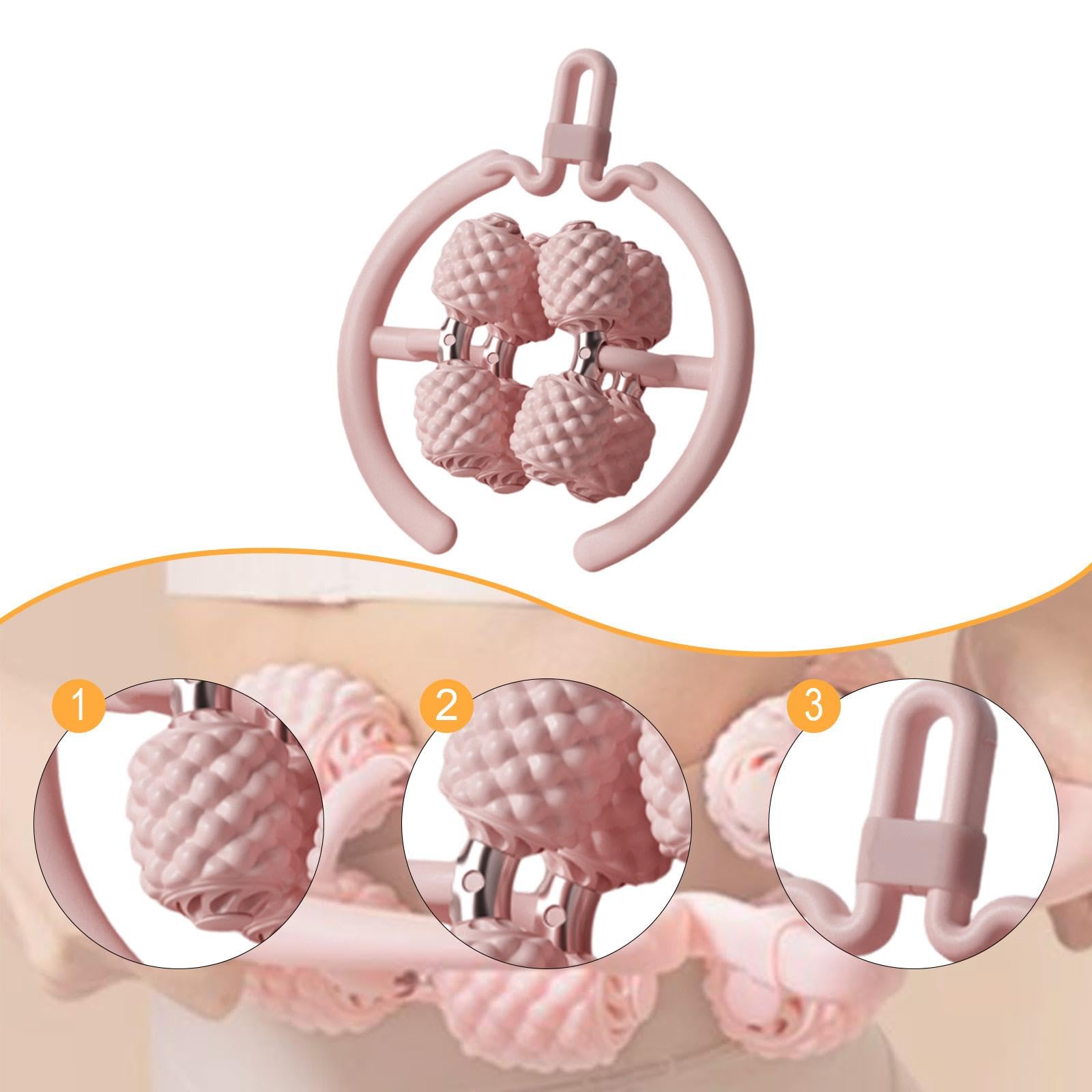 Harilla Rodillo de Masaje de piernas, Herramienta de Masaje para Cuello, pantorrillas, muñecas, antebrazos, Rodillo Muscular, Abrazadera Circular para
