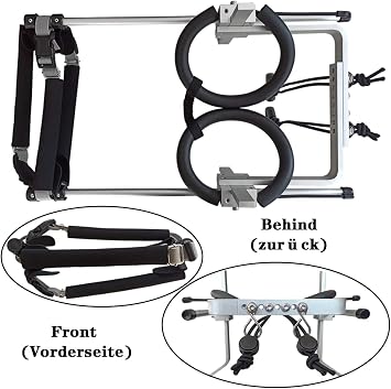 Adjustable Dog Wheelchair,Pet Cart,Handicap Dog Weak Hind Legs Rehabilitation Training,Soft Harness,Easy Assemble,Silver,L-2