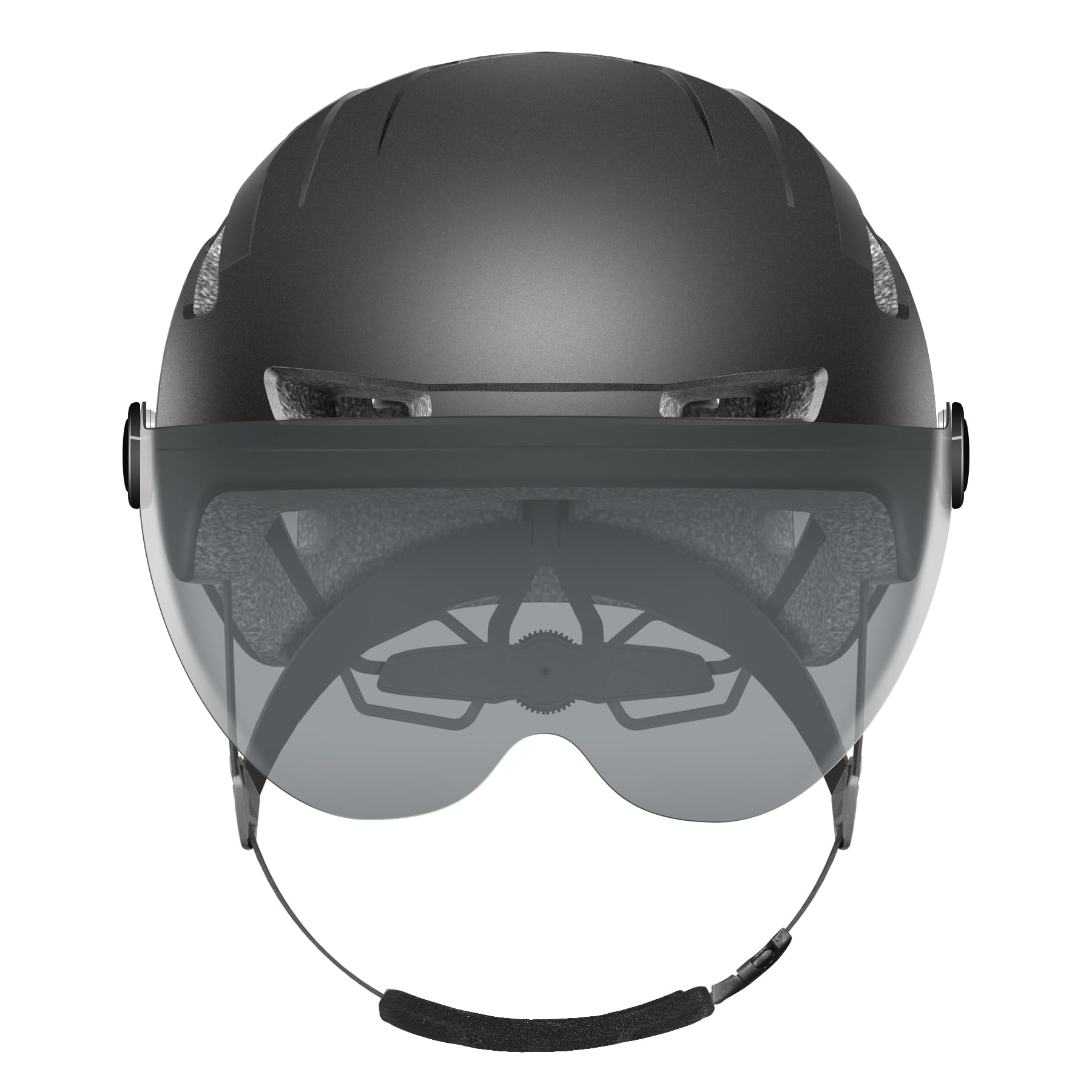 Fahrradhelm Herren, Damen Helm mit Magnetischem Visier Abnehmbarer Sonnenschutzkappe und Größenversteller, Schwarz Helm für E-Bike, Mountainbike & Citybike