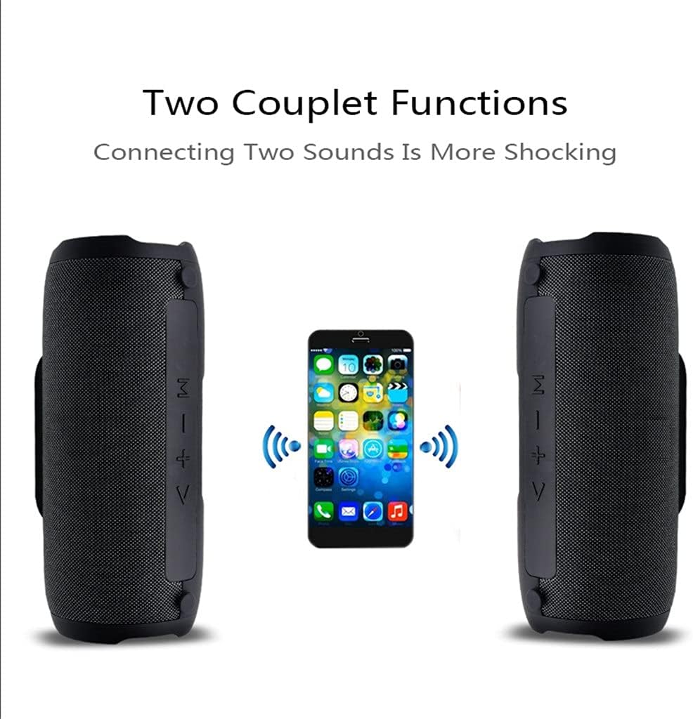 sound bars outdoor portable column wireless bluetooth speaker radio music stereo subwoofer waterproof color black