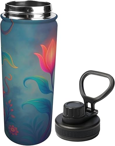 Miniatura 2 de Surreal Flora - Hervidor de agua aislado de acero inoxidable  Impresión divertida botella de agua aislada  Ideal para deportes y viajes