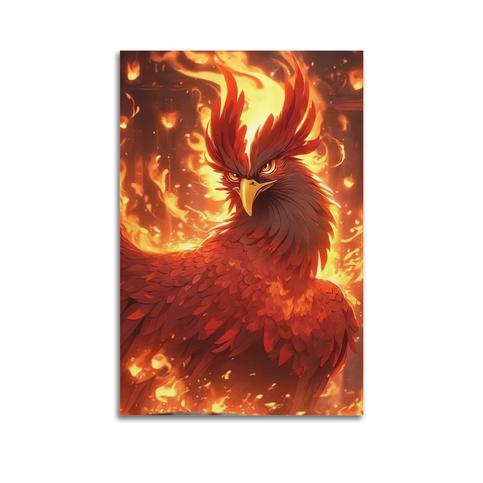 WPHSFX Bird Posters Phoenix Bird Flying Poster Decorative Painting Canvas Wall Posters And Art Picture Print Modern Family Bedroom Decor Posters 20x30inch(50x75cm)