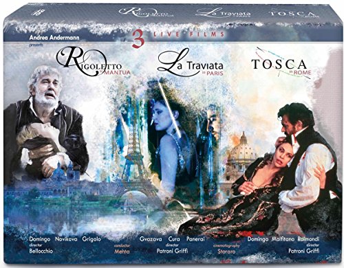 Rigoletto In Mantua / La Traviata In Paris / Tosca In Rome, 4 Dvds