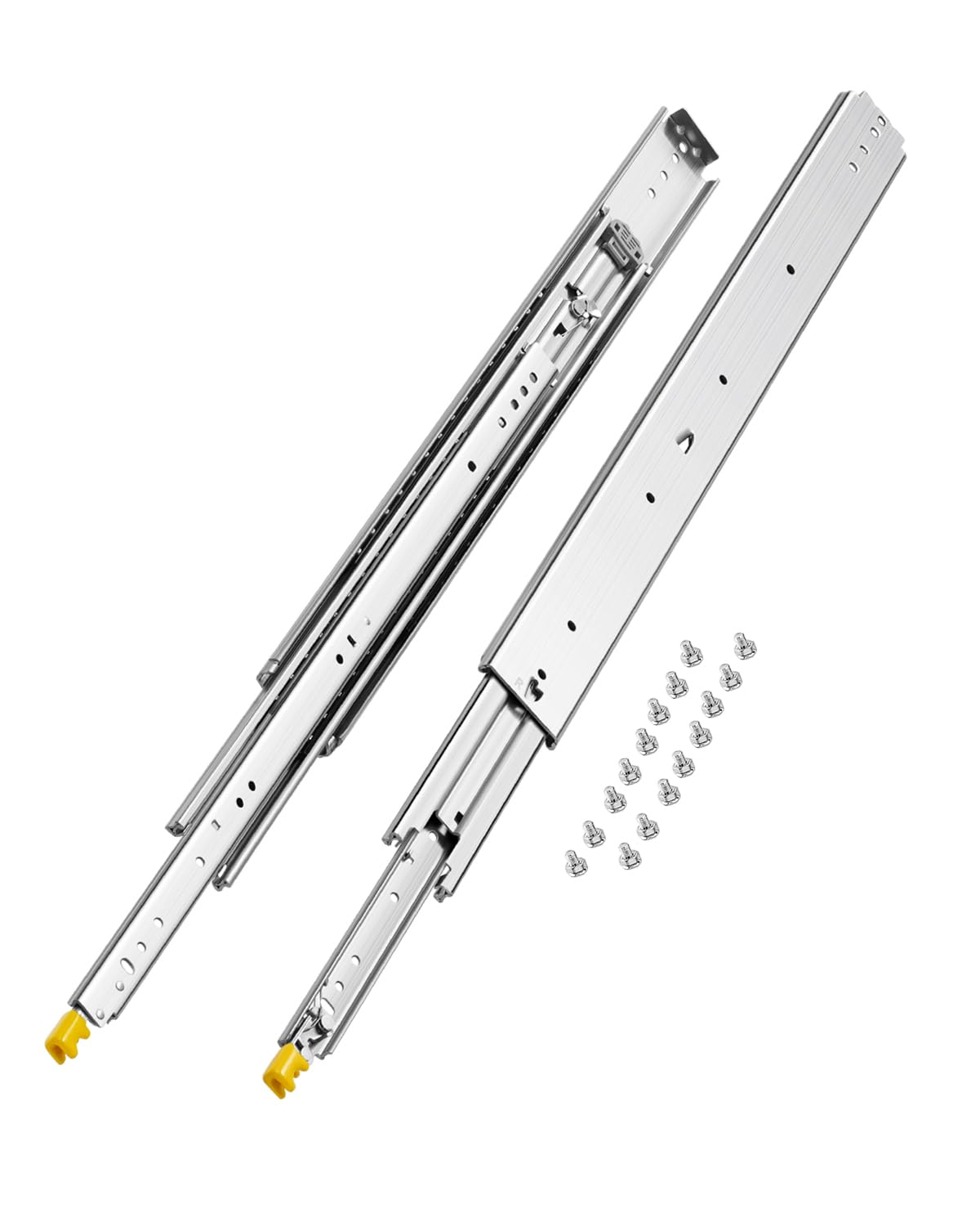 VEVOR 1 para szyn do szuflad z pełnym wysuwem 812 mm, udźwig 226 kg, prowadnice szuflad, łożyska kulkowe z blokadą, boczne szyny teleskopowe, idealne do szafek, szuflad przemysłowych