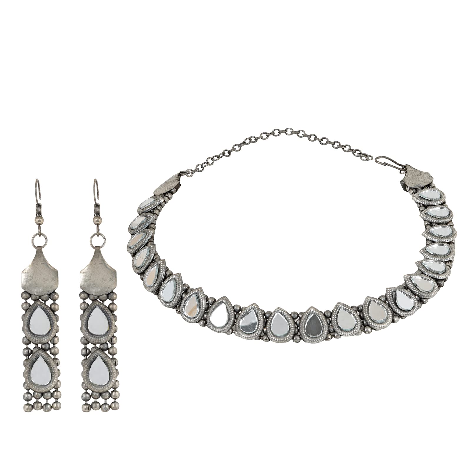 See full amazon price history chart for TEEJH Riddhima Silver Oxidised Necklace Set TEEJH Riddhima Silver Oxidised Necklace Set (B0BSGV8N4S) Amazon Price History, Amazon Price Tracker
