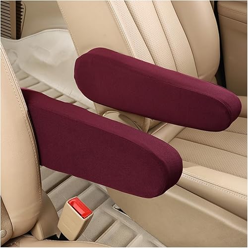 Miniatura 18 de AUCELI 2 fundas para reposabrazos de asiento delantero de automóvil, protectores de tela para reposabrazos de tela, repuesto directo para tapa