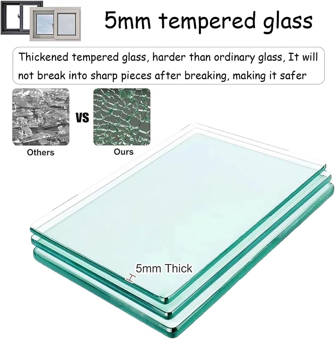 Sliding Window with Screen Basement Window House Replacement Window Lockable Shed Window with Thermal Insulation Soundproof Glass(White,36x12in)