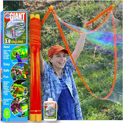 Giant Bubble Wand Kit - Make 3 Gallons of Huge Bubbles