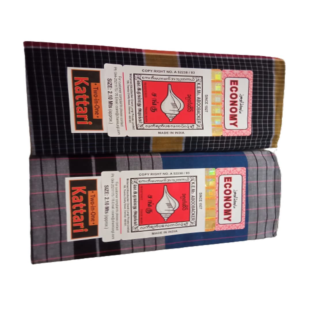 cotton colors 100% Pure Cotton Lungi For Men Multi Design,Multicolor (Pack Of 2)(Size - 2 Meter) _DESIGN_Katari-REAJ0125-picture-49
