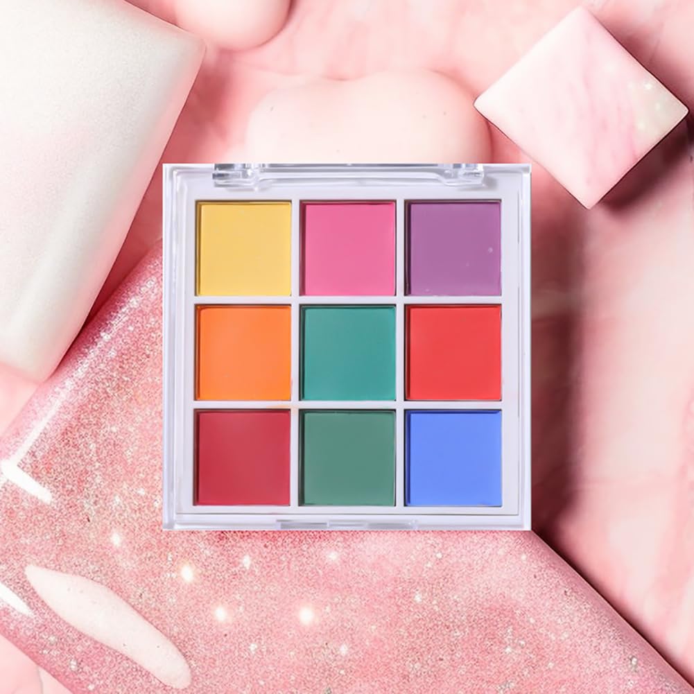 Palette de Poudre de Pigment pour Ongles Dégradé Solide Multicolore 1