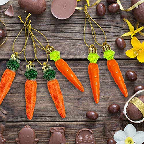 image for SHANGXING 30PCS Easter Carrot Hanging Ornaments- Easter Carrots Hangin
